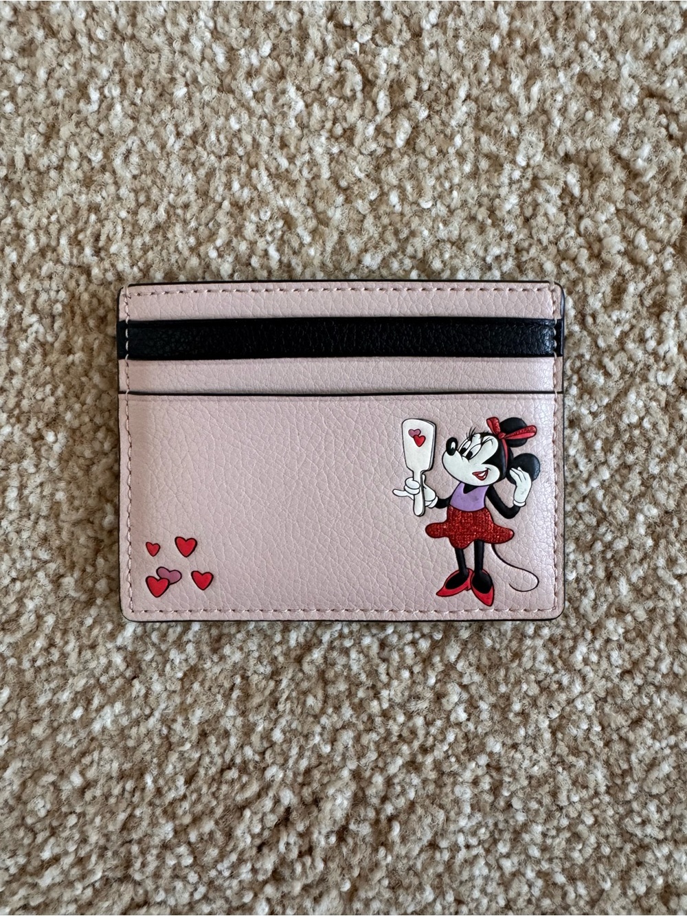 Kate Spade x Disney Slim Leather Card Holder with Heart Accent